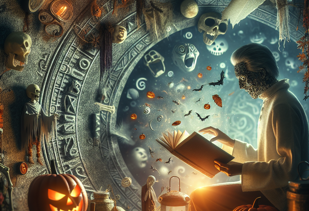 Sperie i pe toti citind o carte de Halloween