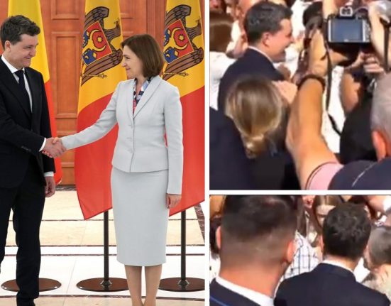 Presedintele Nicusor Dan intalnire cu multimea la Chisinau
