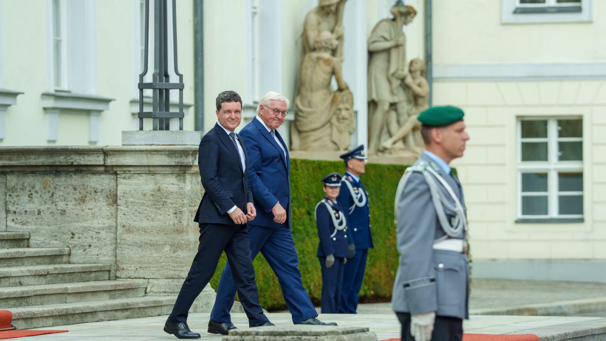 Presedintele Nicusor Dan intalnire cu cancelarul Merz