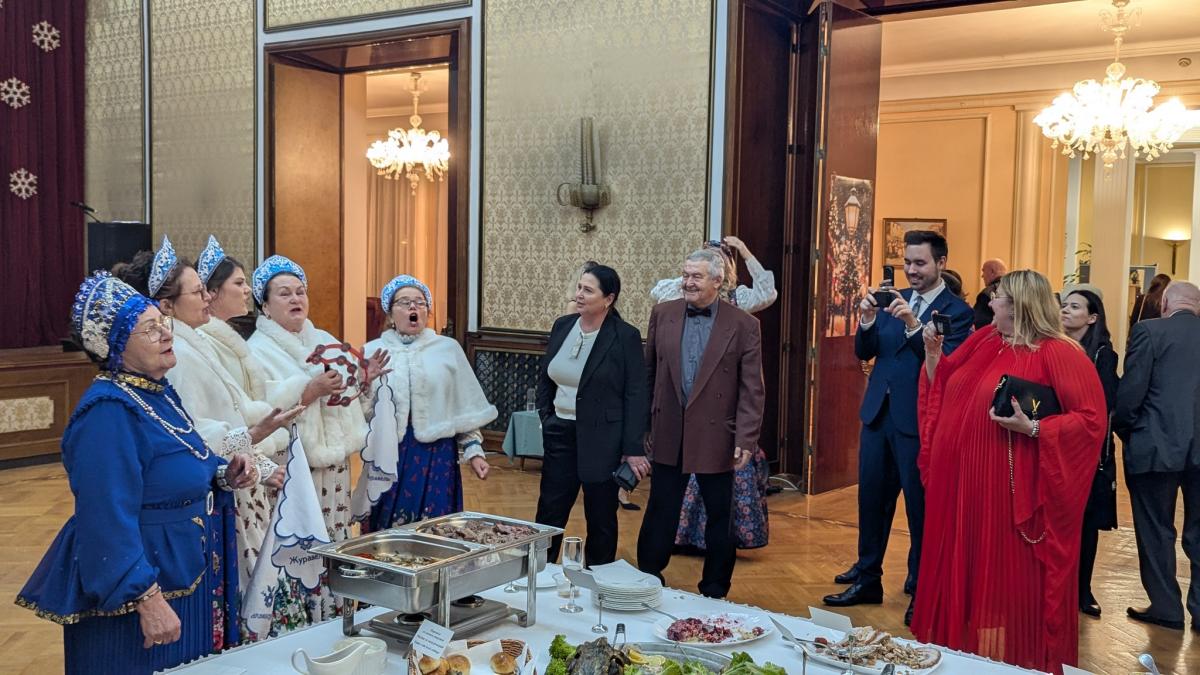 Diana Sosoaca a vizitat din nou Ambasada Rusiei de Craciun