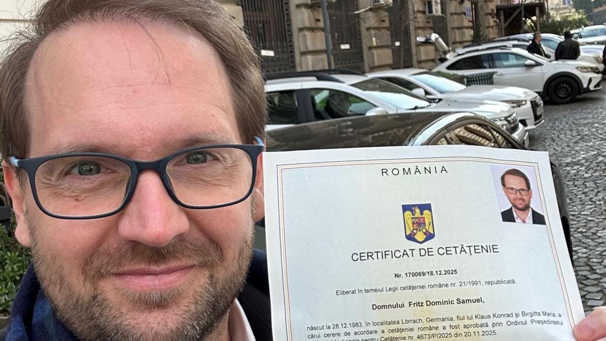 Dominic Fritz a obtinut cetatenia romana Am depus juramantul