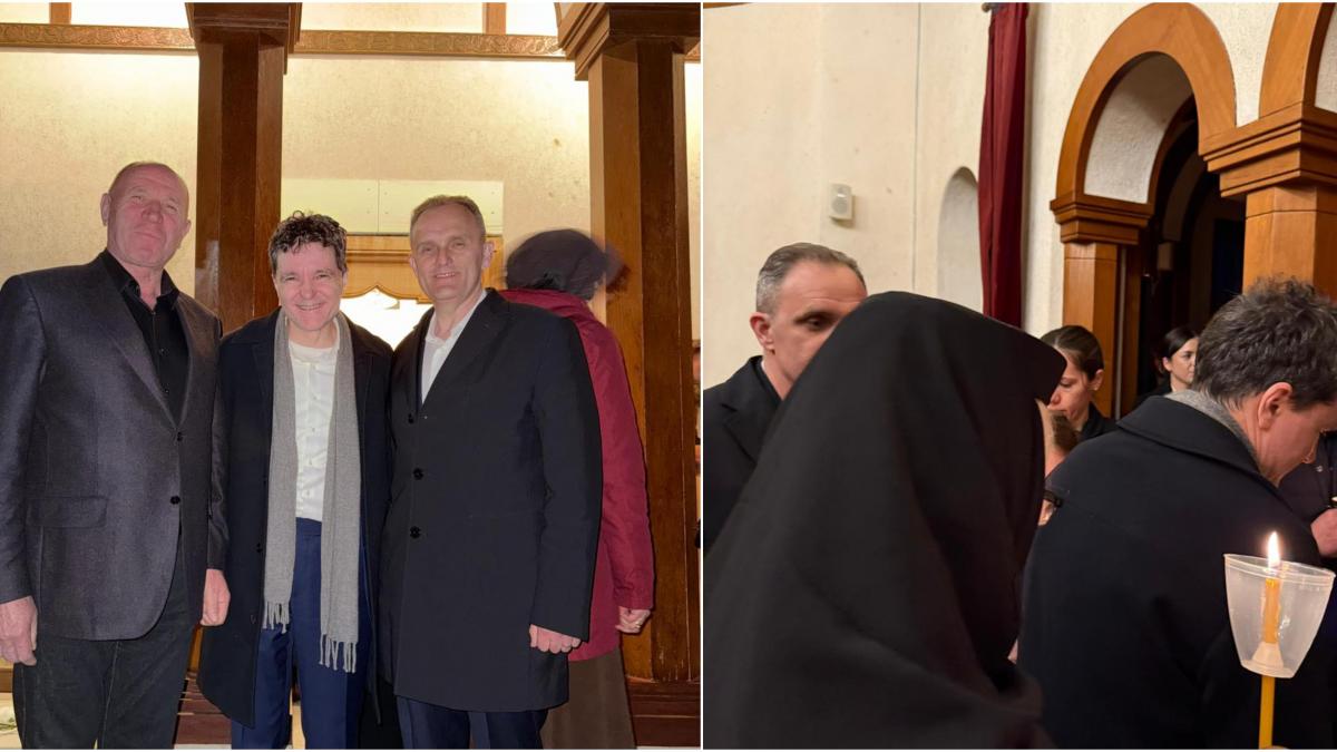 Nicisor Dan aparitie surpriza la manastirea Cornu in Vinerea Mare Presedintele CJ Prahova Fara
