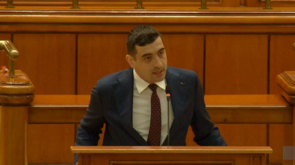 george simion a declarat in discursul sau din parlament ca aur isi asuma o guvernare viitoare